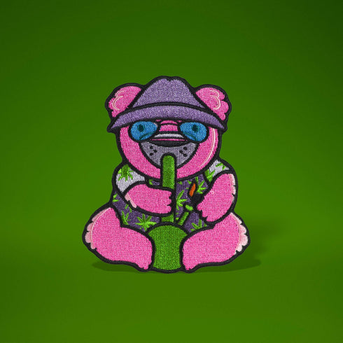 Stoner Iron On Patch, Teddy Bear Smoking Bong Cannabis Patch, Stoner Gifts for Her, Punk Patches, 420 Gifts